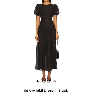 LPA Black Sheer Maxi Dress